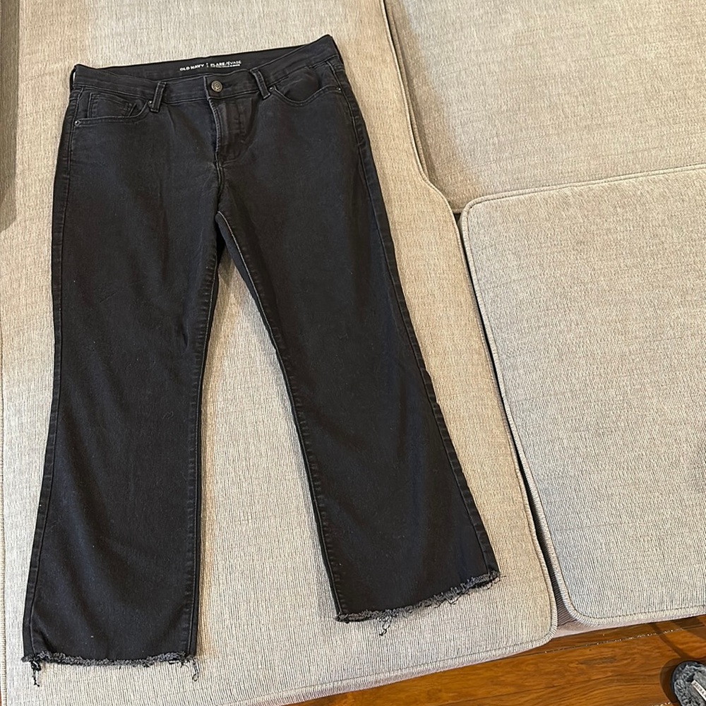 Mid rise flare jeans